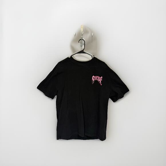 Revenge Pink Heart Web Graphic Tee Black Men’s Large – Streetwear Rare Drop - Picture 1 of 9